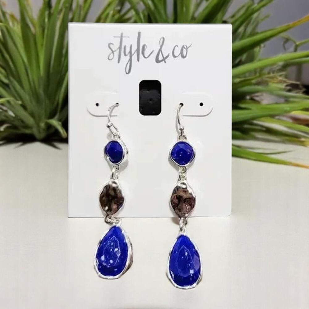Earrings Blue & Silver Style & Co‎ Earrings